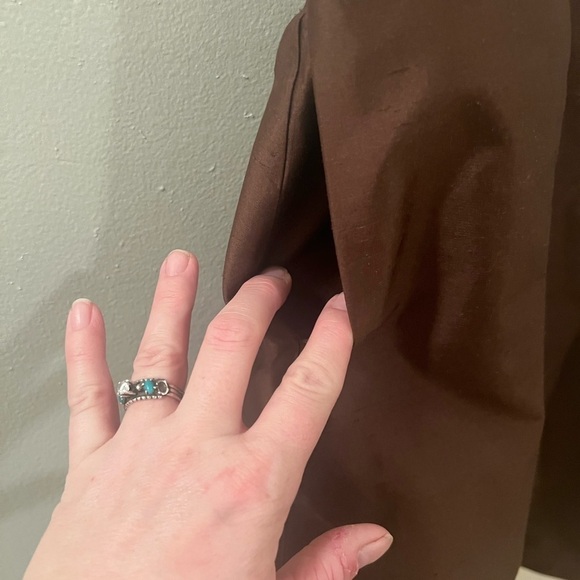 Jenny Yoo size 2 100% silk brown strapless mini dress for prom or bridesmaids - Picture 6 of 7